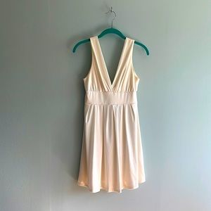 Forever21 Size M Cream Satin-like Mini Dress